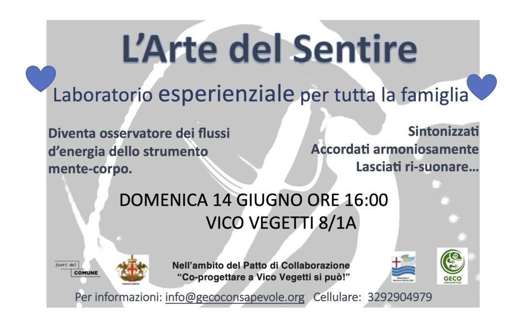 L’Arte del Sentire: laboratorio esperienziale per tutta la famiglia
